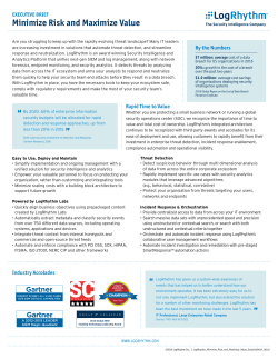 Minimize Risk and Maximize Value