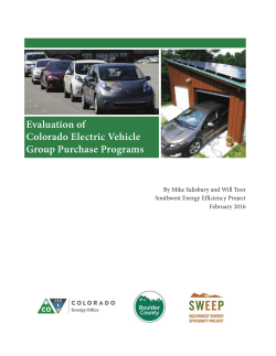 Evaluation of Colorado Electric Vehicle Group Purchase Programs