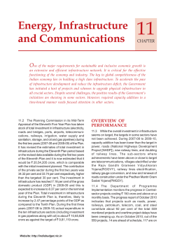 Energy, Infrastructure and Communications CHAPTER