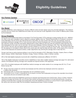 Eligibility Guidelines