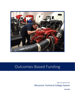 Outcomes-Based Funding - Wisconsin Technical College System
