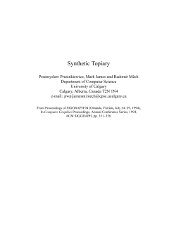 Synthetic Topiary - Algorithmic Botany