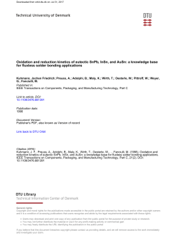 Oxidation and reduction kinetics of eutectic SnPb, InSn