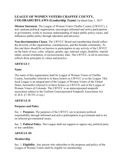 Leadership Team - League of Woman Voters