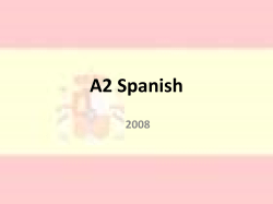 A2 Spanish - Languages Resources