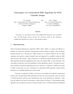 Convergence of a Generalized SMO Algorithm for SVM