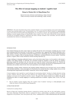 The effect of concept mapping on students` cognitive load