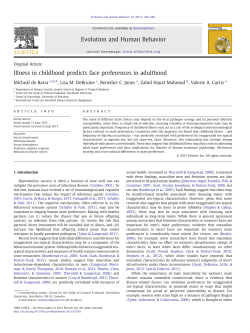 Illness in childhood predicts face preferences in adulthood