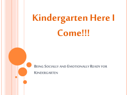 Being Socially and Emotionally Ready for