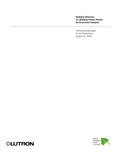 Building Dimmers vs. Building Power Plants: An Economic