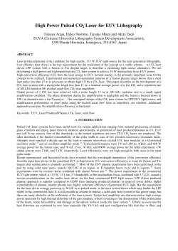 High Power Pulsed CO2 Laser for EUV Lithography