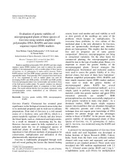 Evaluation of genetic stability of micropropagated plants of three