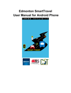 Edmonton SmartTravel App for Android - User