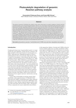 Photocatalytic degradation of geosmin: Reaction pathway analysis
