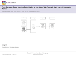 Computer-Based Cognitive Rehabilitation for