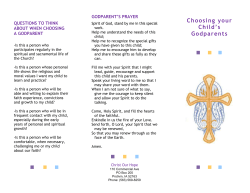 Choosing your Child`s Godparents