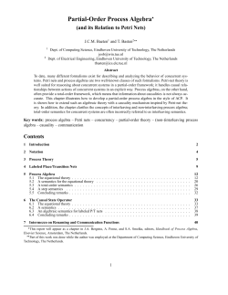 Partial-Order Process Algebra