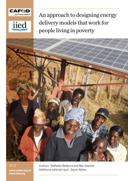 An approach to designing energy delivery models that