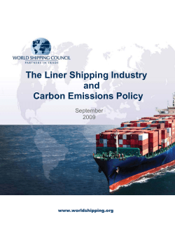 Carbon Emissions Policy - World Shipping Council