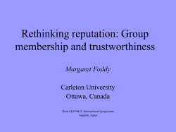Group Membership and Trustworthiness