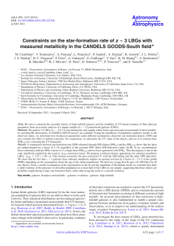 Constraints on the star-formation rate of z ~ 3 LBGs with measured