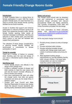 Female Friendly Change Rooms Guide