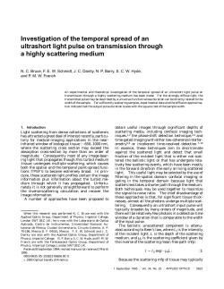 Investigation of the temporal spread of an ultrashort light pulse on