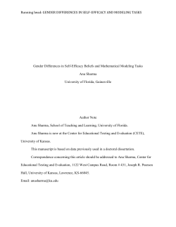 Running head: GENDER DIFFERENCES IN SELF