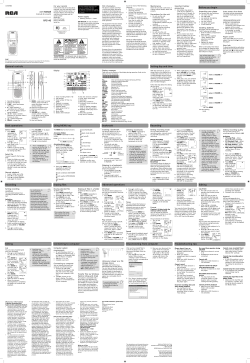 General controls RP5140 Before you begin Setting day and time