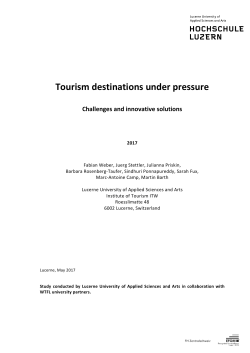 Tourism destinations under pressure