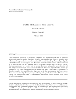 On the Mechnics of Firm Growth
