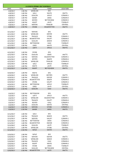 DATE Time TEAM TEAM LOCATION 4/8/2017 1:00 PM WINSLOW