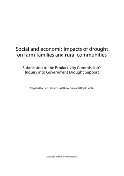 Social and economic impacts of drought on farm families and rural