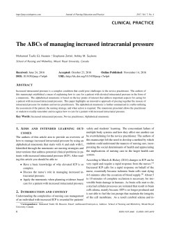 The ABCs of managing increased intracranial pressure