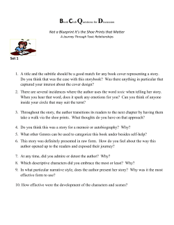 Not a Blueprint It`s the Shoe Prints that Matter Set 1 1. A title and the