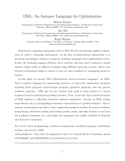 OSiL: An Instance Language for Optimization