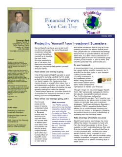 Protecting Yourself from Investment Scamsters