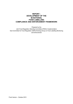 Bi-National Food Labelling Compliance and