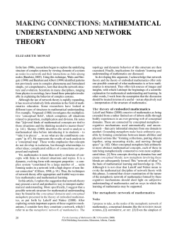 making connections: mathematical understanding and network theory