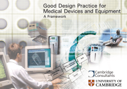 Good Design Practice for Medical Devices and Equipment