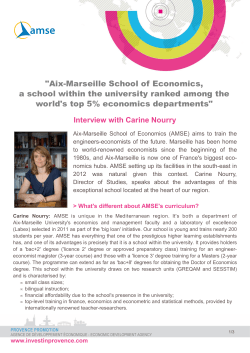 "Aix-Marseille School of Economics, a school within the university