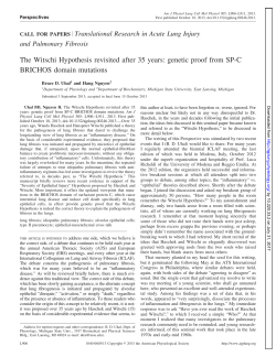 The Witschi Hypothesis revisited after 35 years: genetic proof from