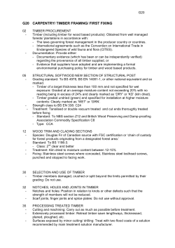 g20 carpentry/ timber framing/ first fixing