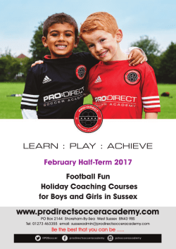 LEARN : PLAY : ACHIEVE February Half