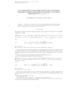 an ostrowski type inequality for a random variable whose