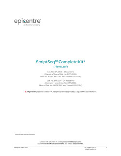 ScriptSeq Complete (Plant Leaf) Library Prep