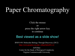 Paper chromatography