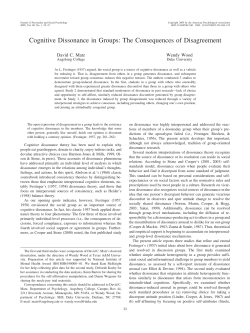 Cognitive Dissonance in Groups: The