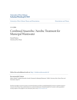 Combined Anaerobic/Aerobic Treatment for Municipal Wastewater