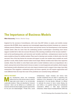 The Importance of Business Models